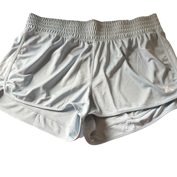 adidas Pacer Training Shorts Women’s 2X NWT 3” High Rise Light Blue - Picture 2 of 7